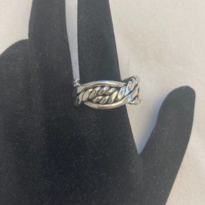 Silpada retired .925 sterling silver braided ring. Size 9